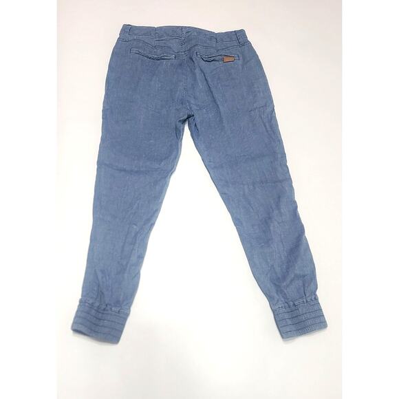 7 for all mankind linen blend cropped jogger pants women's 29 ALTERED - Picture 8 of 10